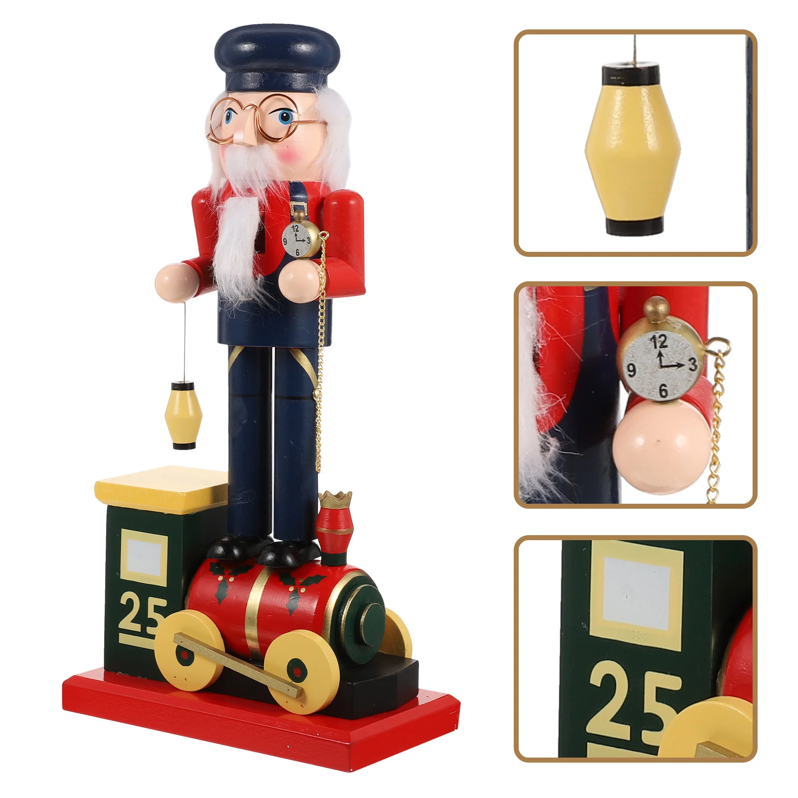 

Wooden Nutcracker Christmas Ornament Home Decor Festival Nutcracker Festival Party Desktop Display Craft Gift