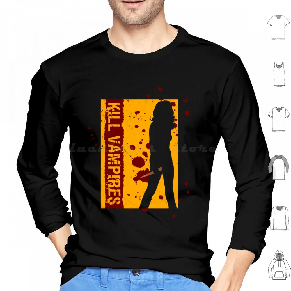 

Kill Vampires T-S Толстовка с капюшоном из хлопка с длинными рукавами Buffy The Vampire The Bronze Bronze Buffy Vampire