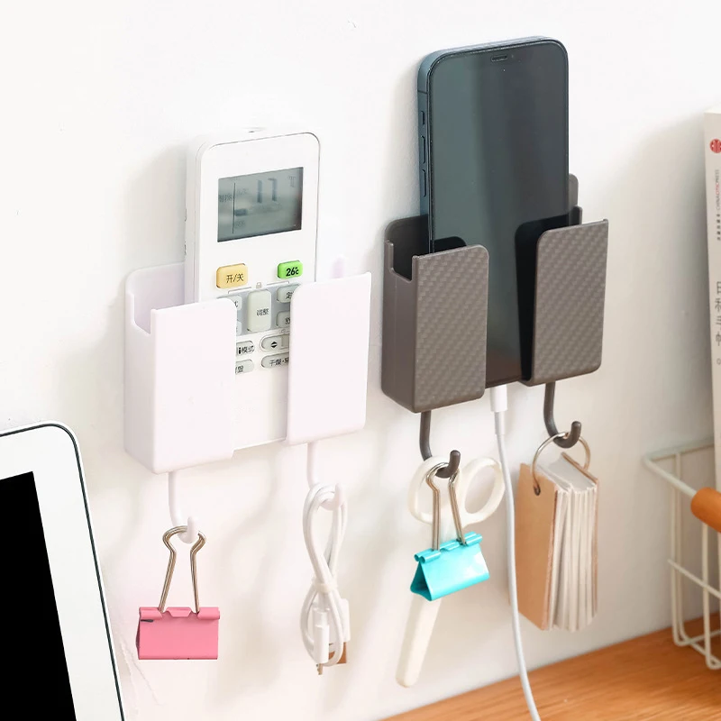 Universal Remote Controller Holder Phone Charging Bracket Air Conditioner Remote Controller Bracket Wall Shelf Mount Stand image 2