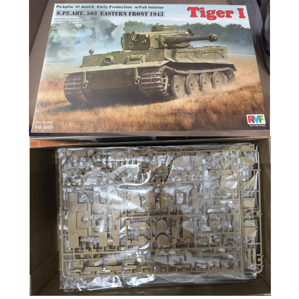 

Ryefield 5003 1/35 Scale German ABT 503 Eastern Front 1943 Tiger I Tank Vehicle Plastic Model Building Assembly Kit