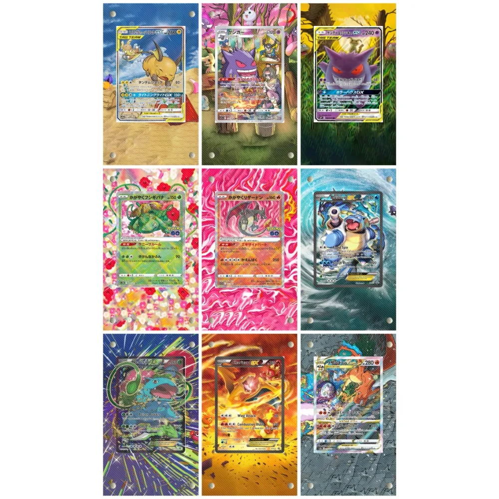 

Коллекция Pokemon PTCG, акриловая живопись, расширенная карта, кирпич, Чаризард, Бульбазавр, Сквиртл, Raichu Gyarados, периферийные устройства в стиле аниме