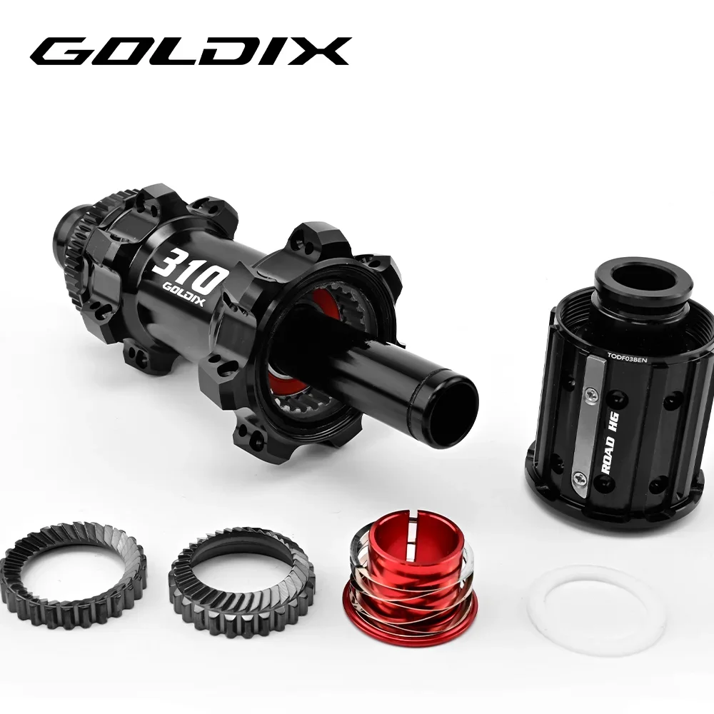 

GOLDIX R310 24H Road Bike Hub New 36T Spiral Ratchet 6 Bolt Disc Brake 135x10mm 142x12mm HG/XD/MS Hub Body for SHIMANO/SRAM