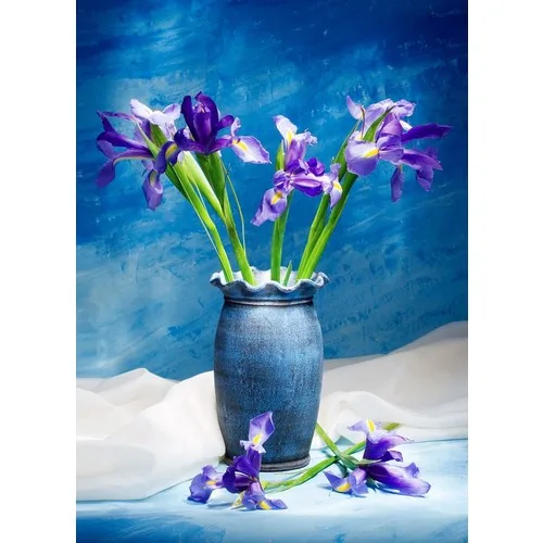 Nova Jigsaw Puzzle 1000 Piece Vase Blue Irises (Iris) Puzzle - Olga Lyubkin