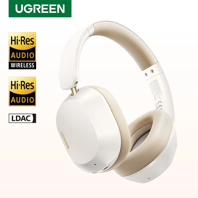 UGREEN Max5c Wireless Bluetooth Headphones 43dB Hybrid Active Noise Cancellation Hi-Res LDAC 75H Spatial Audio Earbuds Headset