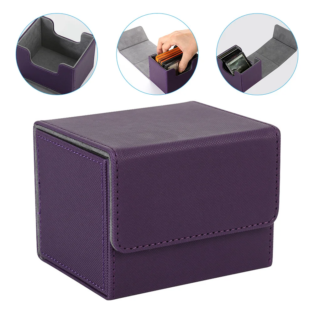 

PU Card Decks Box Large Capacity Waterproof Cards Storage Case for Trading Game Cards Organizer Holder Compact Design