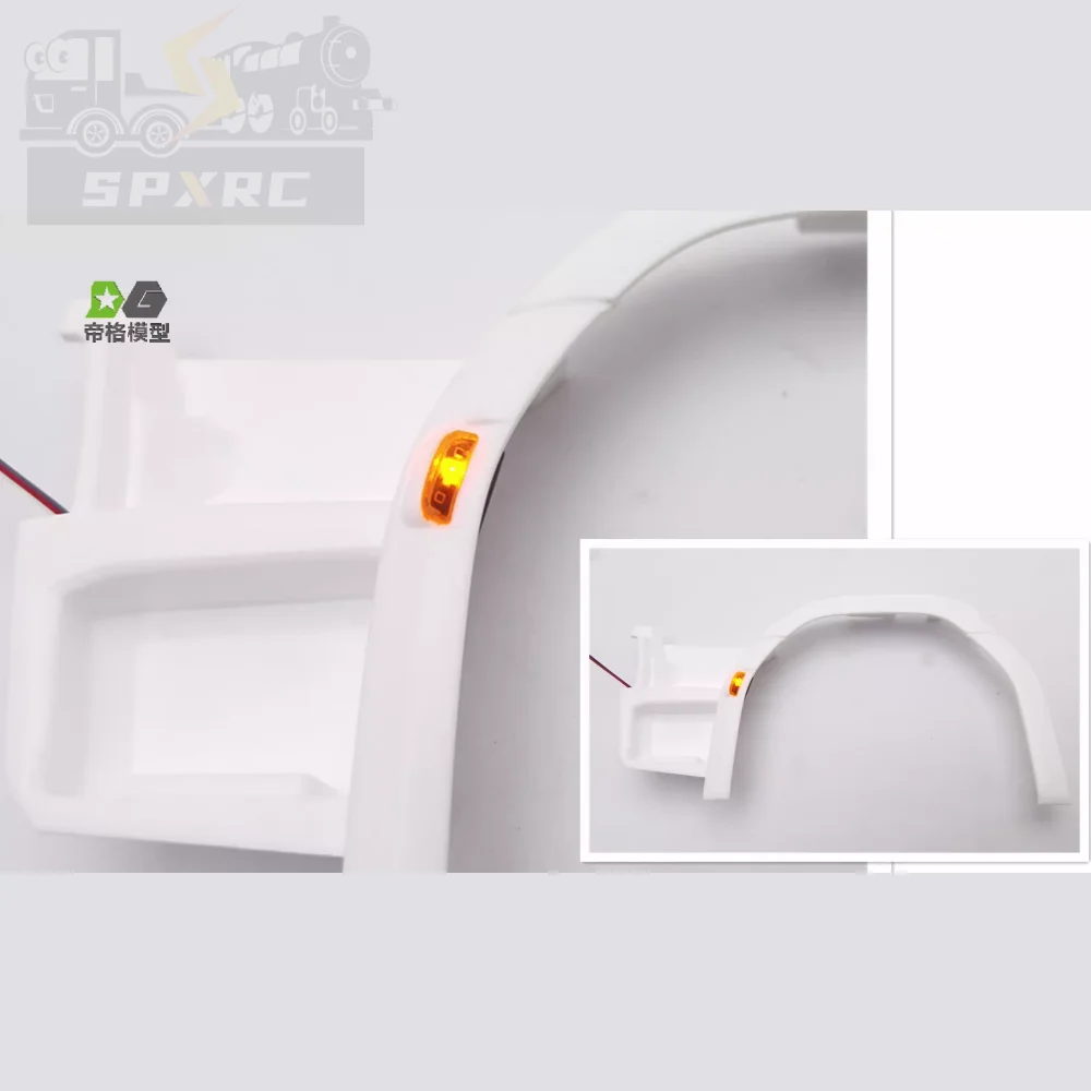 Front wheel eyebrow lamp holder Lamp holder for tamiya Tega tractor Tamiya 1/14 scania 56368 770s RC trailer mud truck diy parts