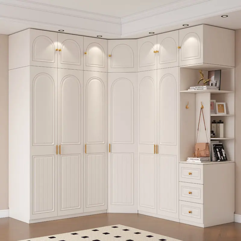 

Современный простой шкаф для спальни, компактный гардероб для небольшой квартиры, с глянцевой отделкой.