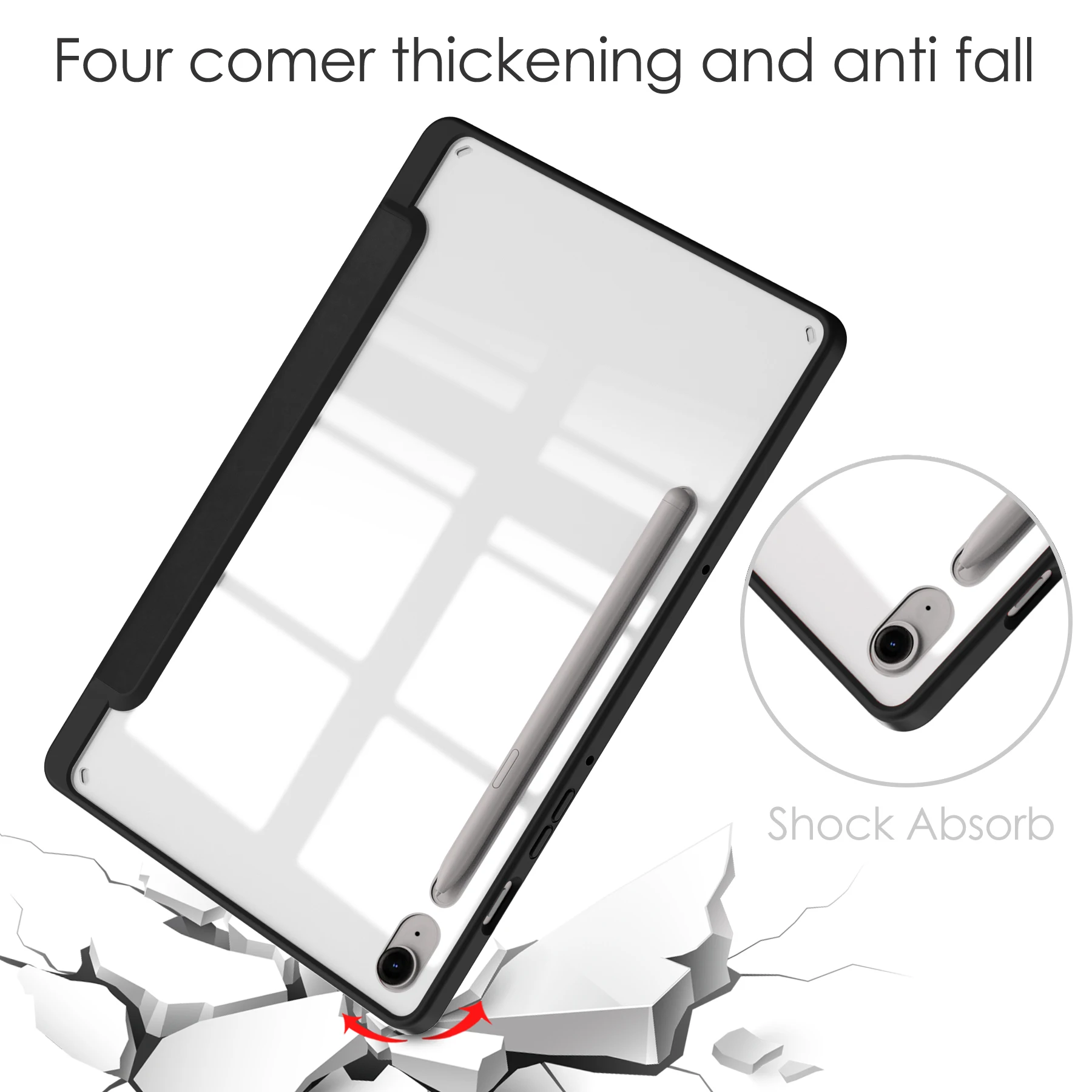 

Кожаный чехол для Samsung Galaxy Tab S10 Lite SM-X400 SM-X406B 10.9 дюймов 2025 с прозрачной задней панелью