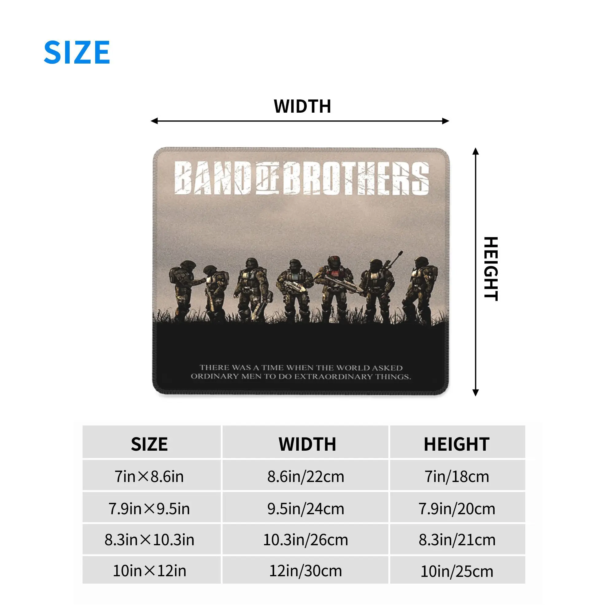 ODST Band of Brothers Mouse Pad Computer Keyboard Mouse Mat Gaming PC Laptop Desk Mat Office Accessories Table Mats