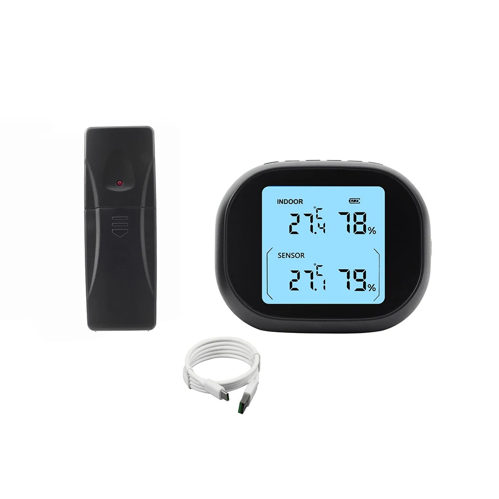 Rechargeable Wireless Thermometer And Hygrometer Electronic Thermometer High-selling Tool Accessories