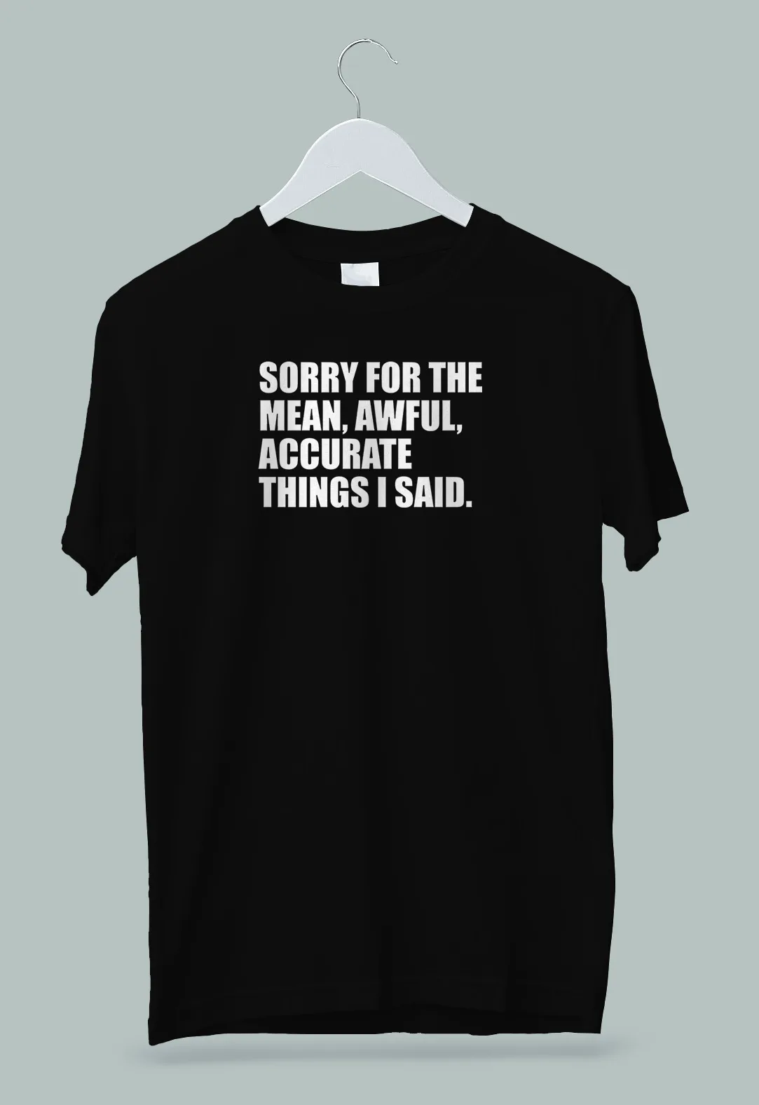 Sorry For The Mean Awful Accurate Things I Said T-Shirt S-2XL