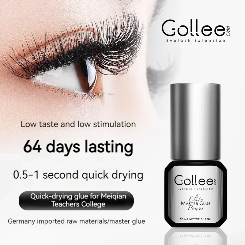 

Gollee Master Glue 0.5 Sec Low Humidity Eyelash Extension Adhesive Vegan Black Hypoallergenic Lashes Glue Waterproof Lashes