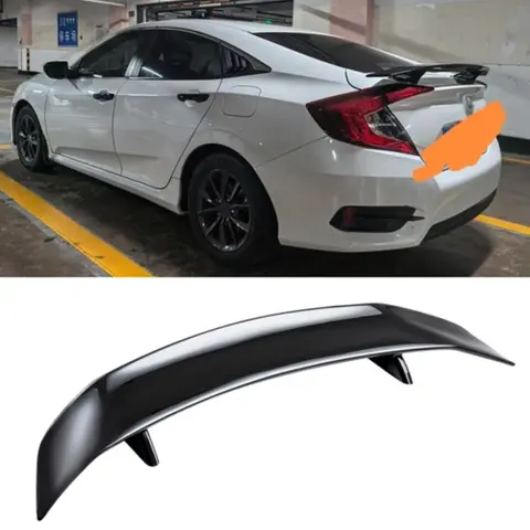 46" GT Style Racing Gloss Rear Trunk Spoiler Wing For Honda Civic X 10TH Gen