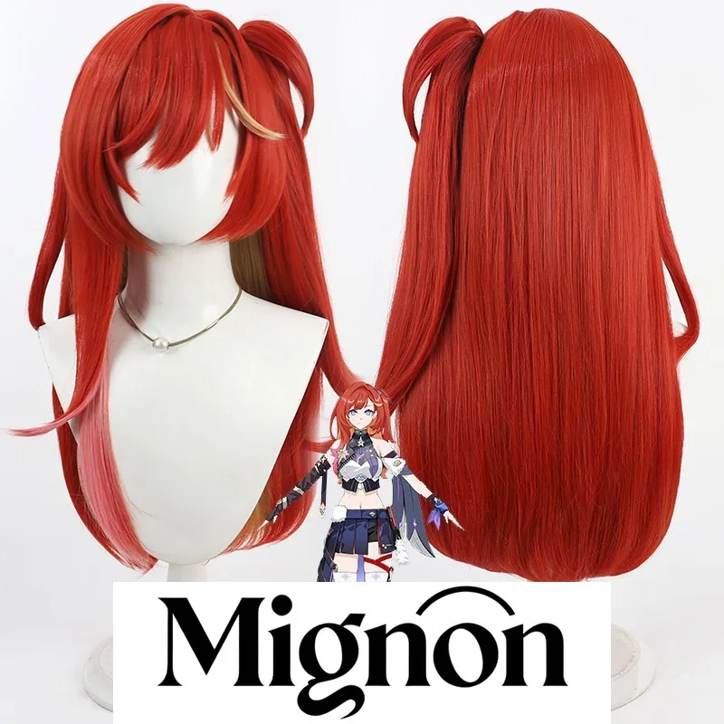 

Honkai Impact 3rd Senadina cosplay wig red scalp detachable ponytail Halloween gift