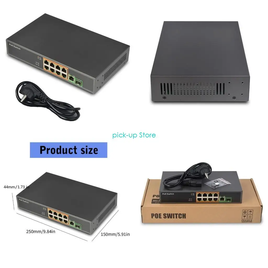 Q5WA Eficiente energéticamente eficiente 10 puertos Poe Ethernet Smartnet más inteligente 8x Poe+ @ 55W, 2x 1G SFP con Opción