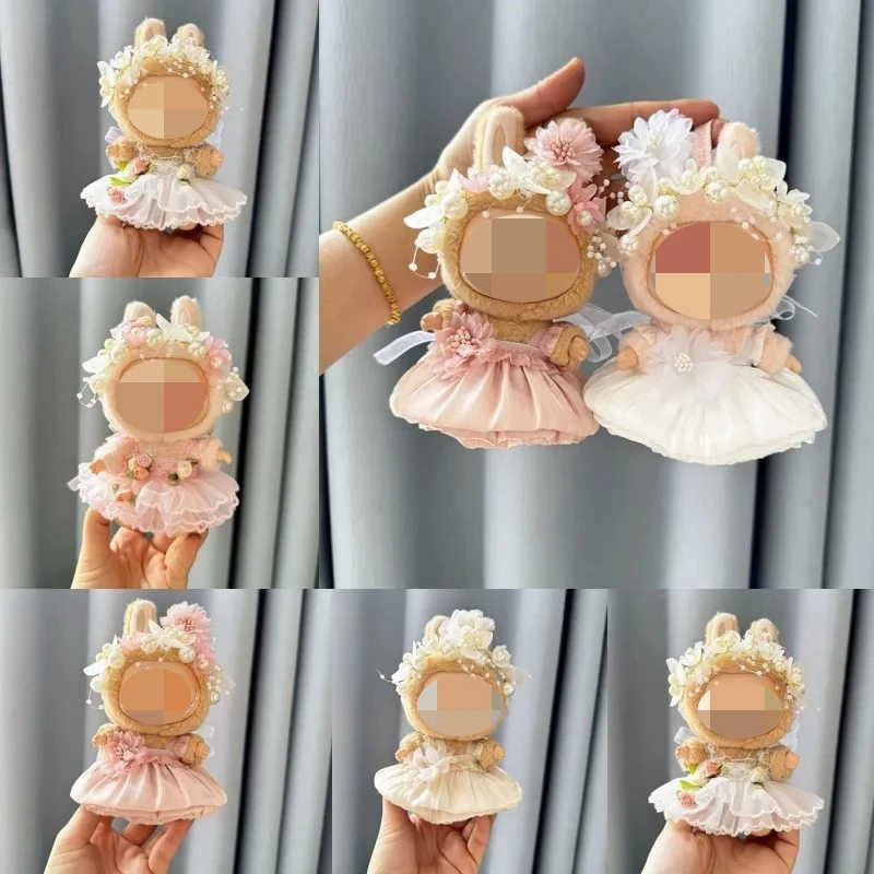 

For Labubus 17cm Mini Doll Kawaii Clothes Outfit Hat Clothes Shoes Labubu II Doll Accessories Cultivate Sitting Party Game Toys