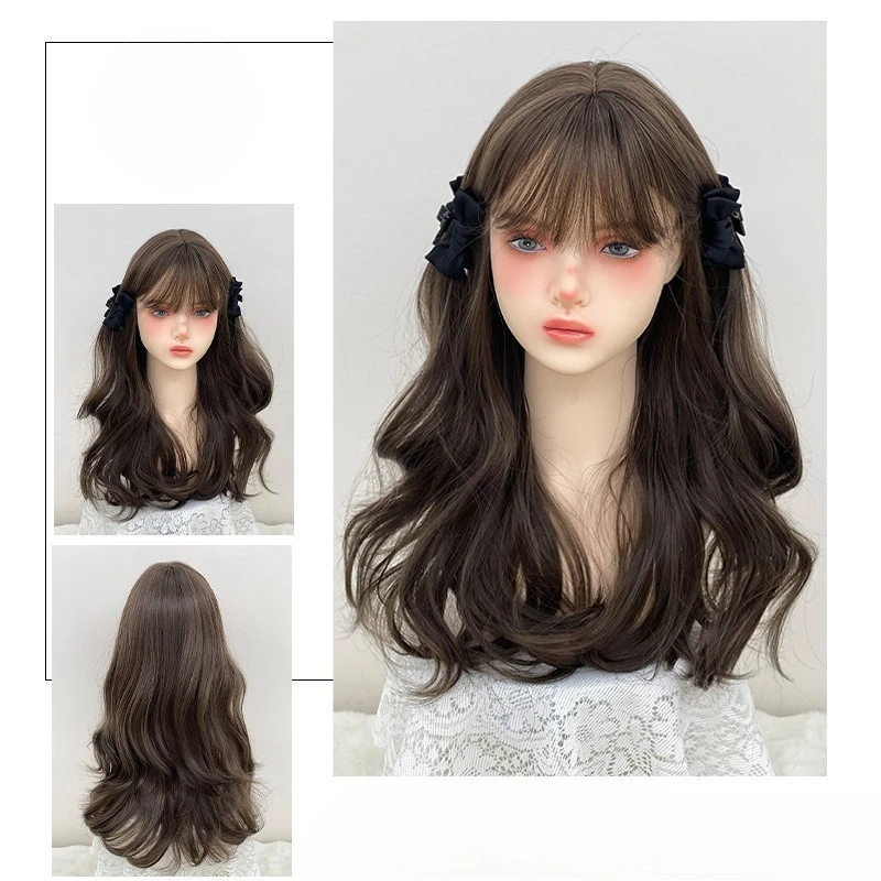 Wig Daily Fashion Natural Long Hair Curly Hair High Temperature Silk Rose Mesh