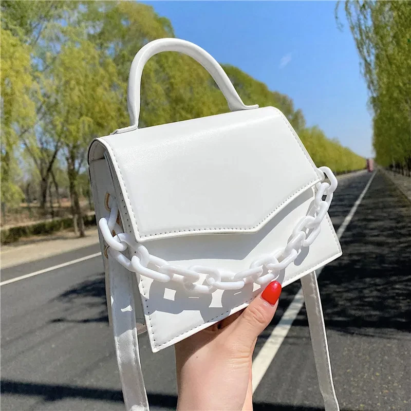 Women Bag New Chain Small Female Bag New Fashion Crossbody Shoulder Messenger Bag Handbag Purse Pure Candy Color Hand Bag