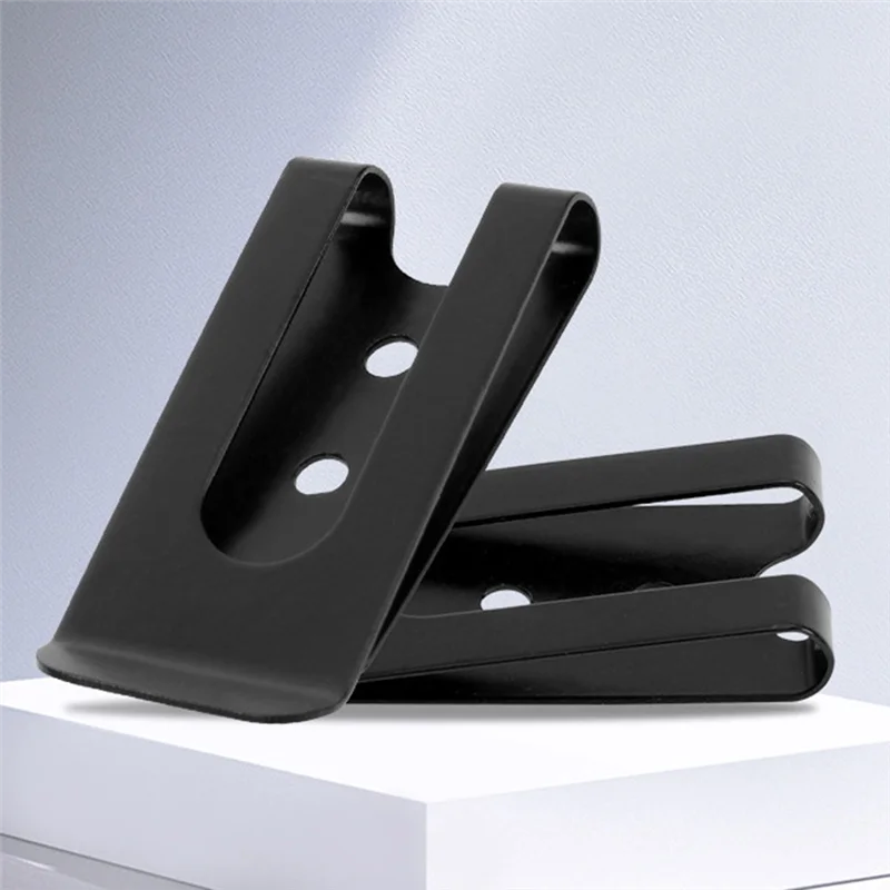 A20M 20 قطعة مشبك حزام معدني مشبك خطاف بنابض مشبك حزام مع 20 زوجًا من المسامير لحقيبة الحزام الجلدية DIY (أسود)