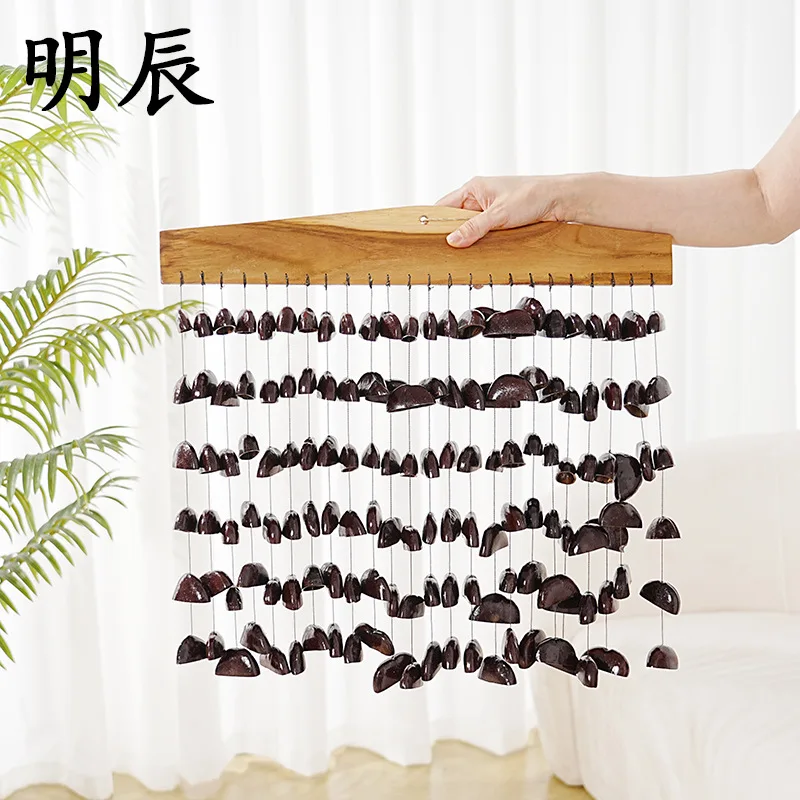 24x6 Shell Bell Hand Crank Bell Handmade Fruit And Nut Accompaniment Instrument Beam Bell Window Decorative Item