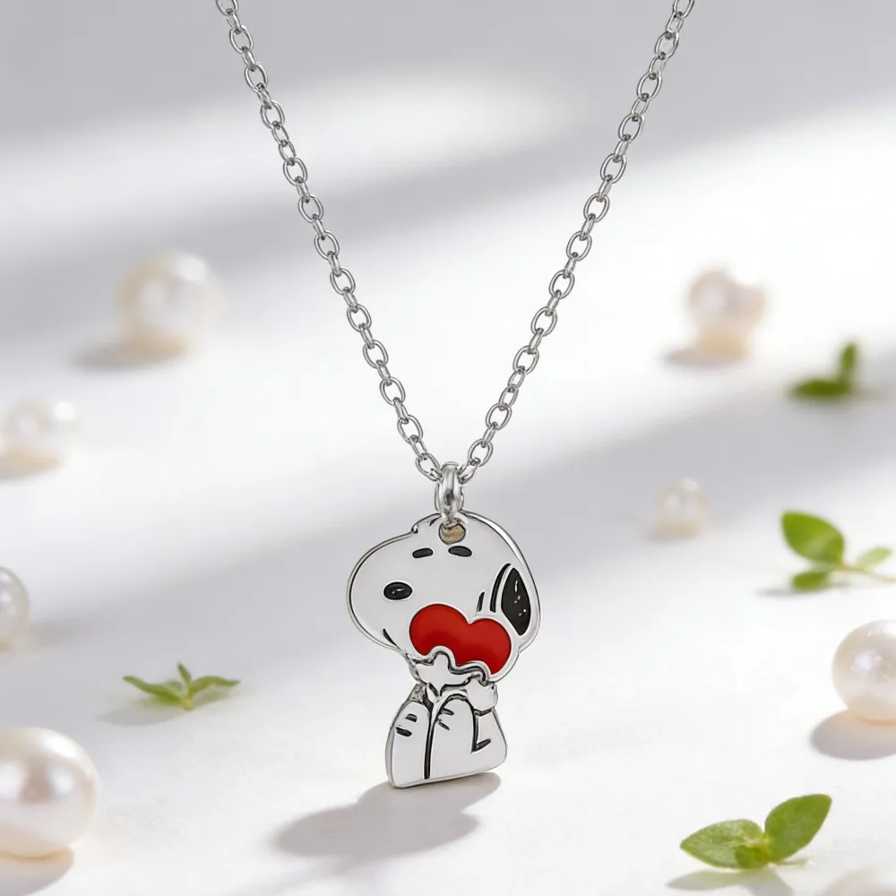 Snoopy Cartoon Kreative Kawaii Halskette für Männer und Frauen, Beste Freunde, Eltern-Kind-Stil Pullover-Kette – Detail 2