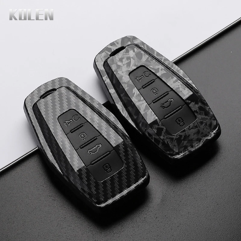 

Carbon Fiber Style Car Key Case Cover For Geely Coolray X6 X7 EX7 Geometry C Emgrand Global Kulrey Hawk GX7 Okavango NL3 SUV GC9