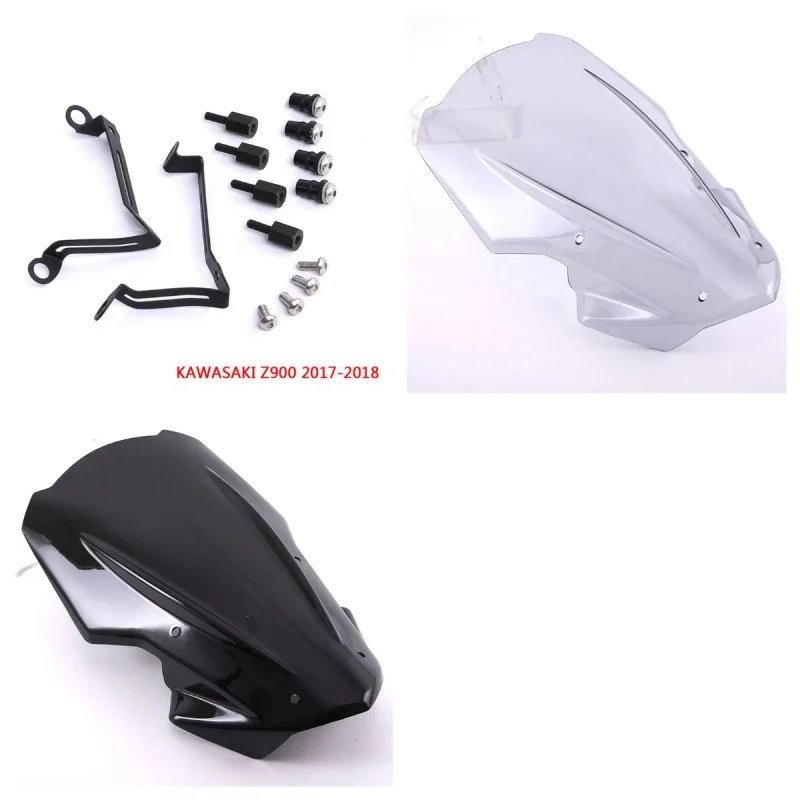 

For Z900 Z 900 Motorcycle Street Bike Wind Screen Deflectors For Kawasaki Z900 2017 2018 2019 Windshield Windscreen Accessories