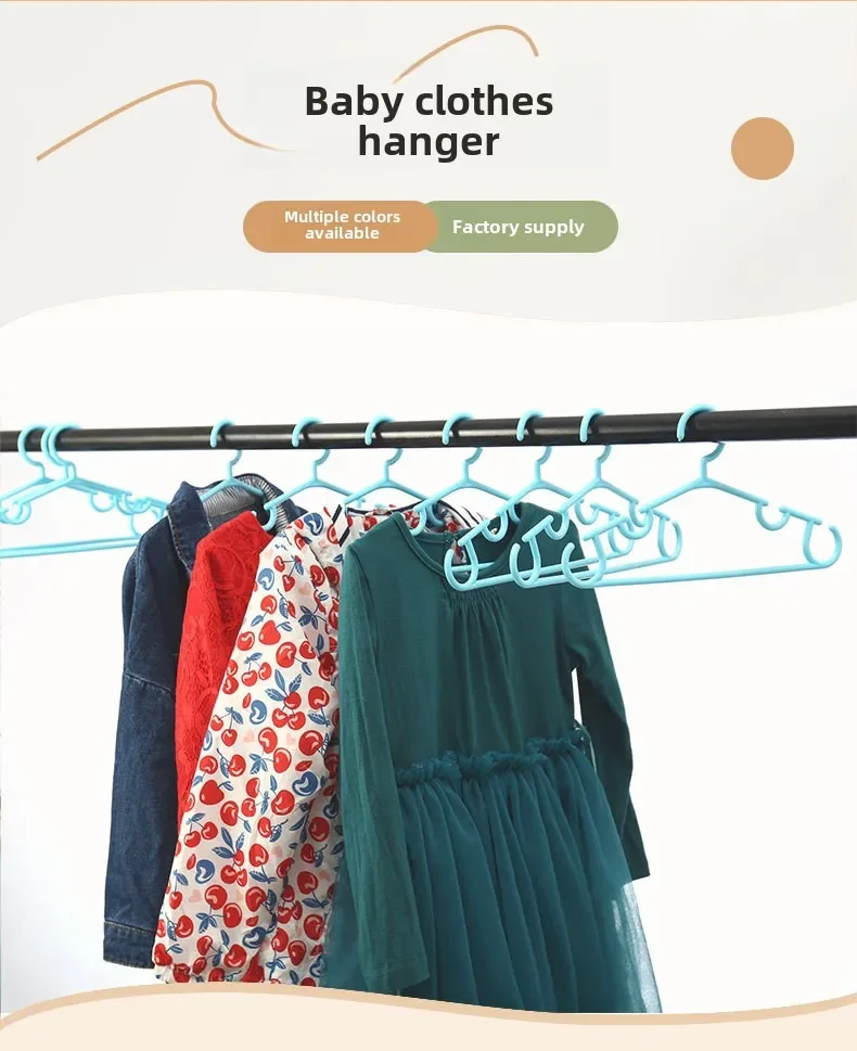 5–20 Stück Baby-Kleiderbügel für bonbonfarbene Kinder-Kleiderbügel aus Kunststoff – sicher und langlebig, kann als Kleiderbügel für Kleinkinder oder Babys verwendet werden – Detail 1