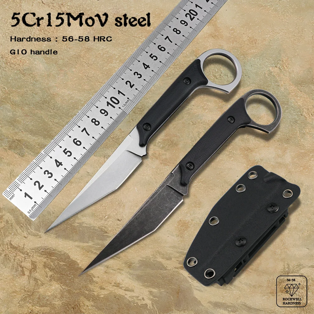 5cr15mov Steel Hunting Survival Self Defense Knives Camping Utility EDC Hand Tool Tactical Fixed Blade Knife G10