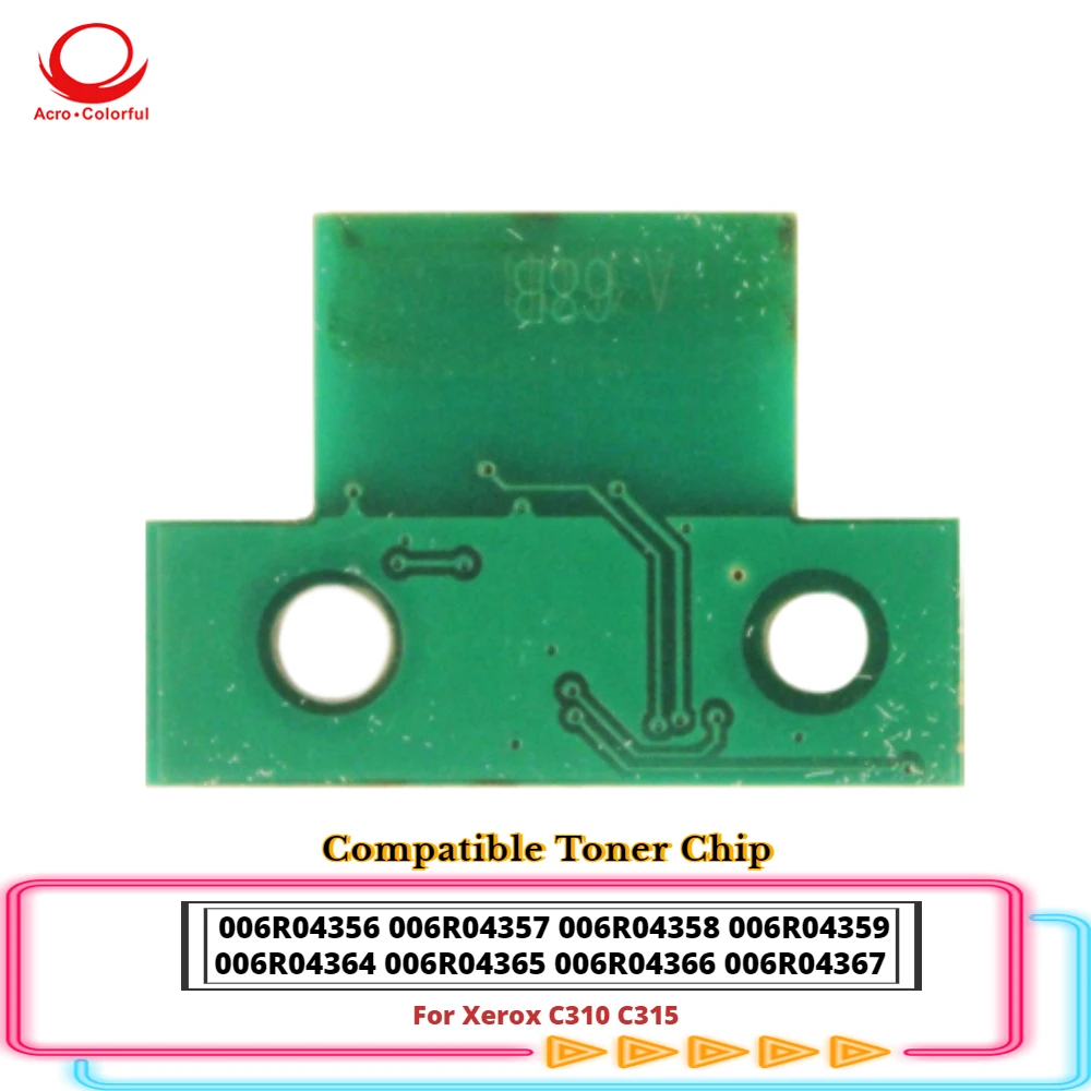 

Совместимый тонер-чип C310 C315 006R04356 006R04357 006R04358 006R04359 для Xerox C310 C315, чип картриджа для цветного лазерного принтера