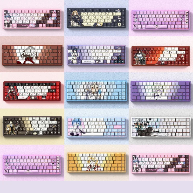 

Kawaii Miku Theme Custom Keycaps for Mechanical Keyboard, PBT Dye-Sublimation Anime Decorative Key Caps, Aesthetic Desktop Ornam