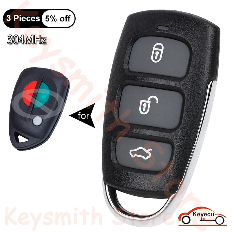 

KEYECU 3 Buttons 304MHz for Mitsubishi Magna TH TW & Verada KH KW Australia Models 1999-2006 Auto Upgraded Remote Key Fob