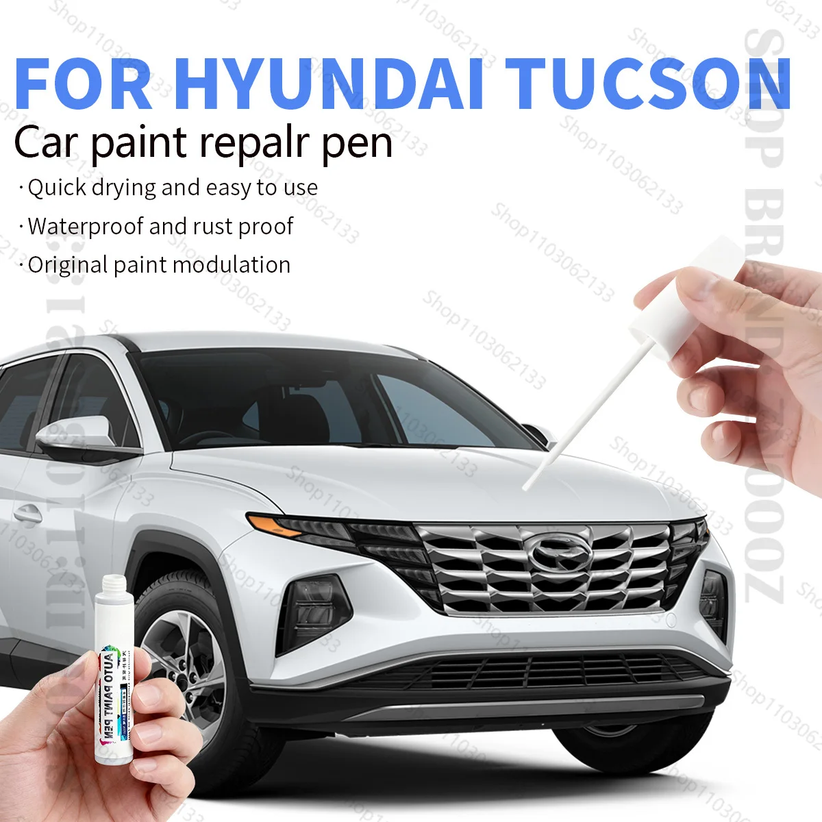 

Для Hyundai Tucson JM LM TL NX4 2004-2025 ручка для ремонта краски, средство для удаления царапин, сделай сам, автоаксессуары, черный, белый, синий, серый