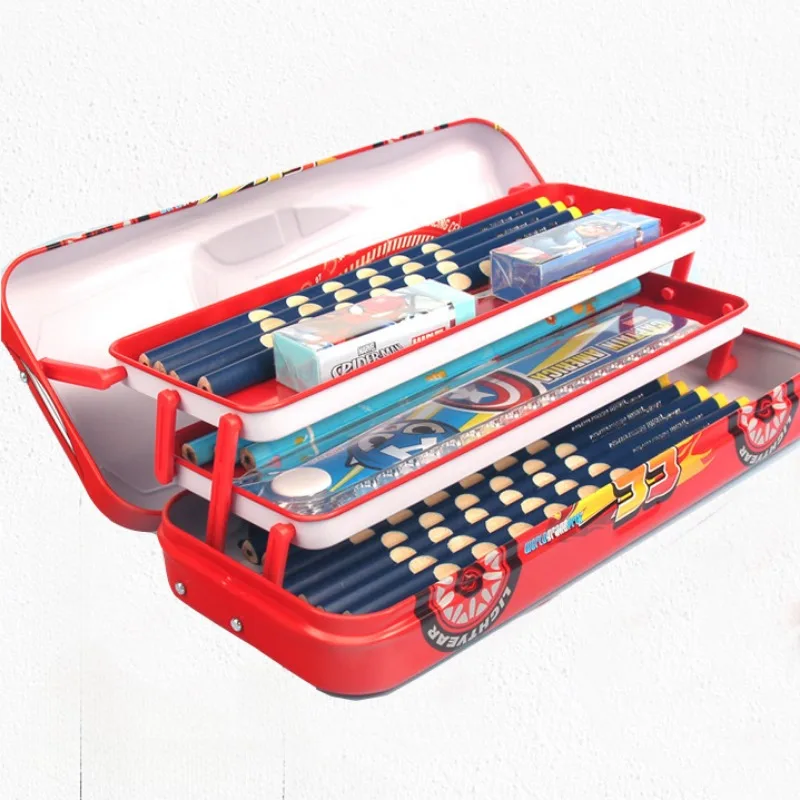 جديد ديزني بيكسار سيارات مقلمة صندوق أدوات مكتب الطفل سعة كبيرة ماكوين سيارة ثلاثي الأبعاد صندوق رصاص هدايا رياض الأطفال #6