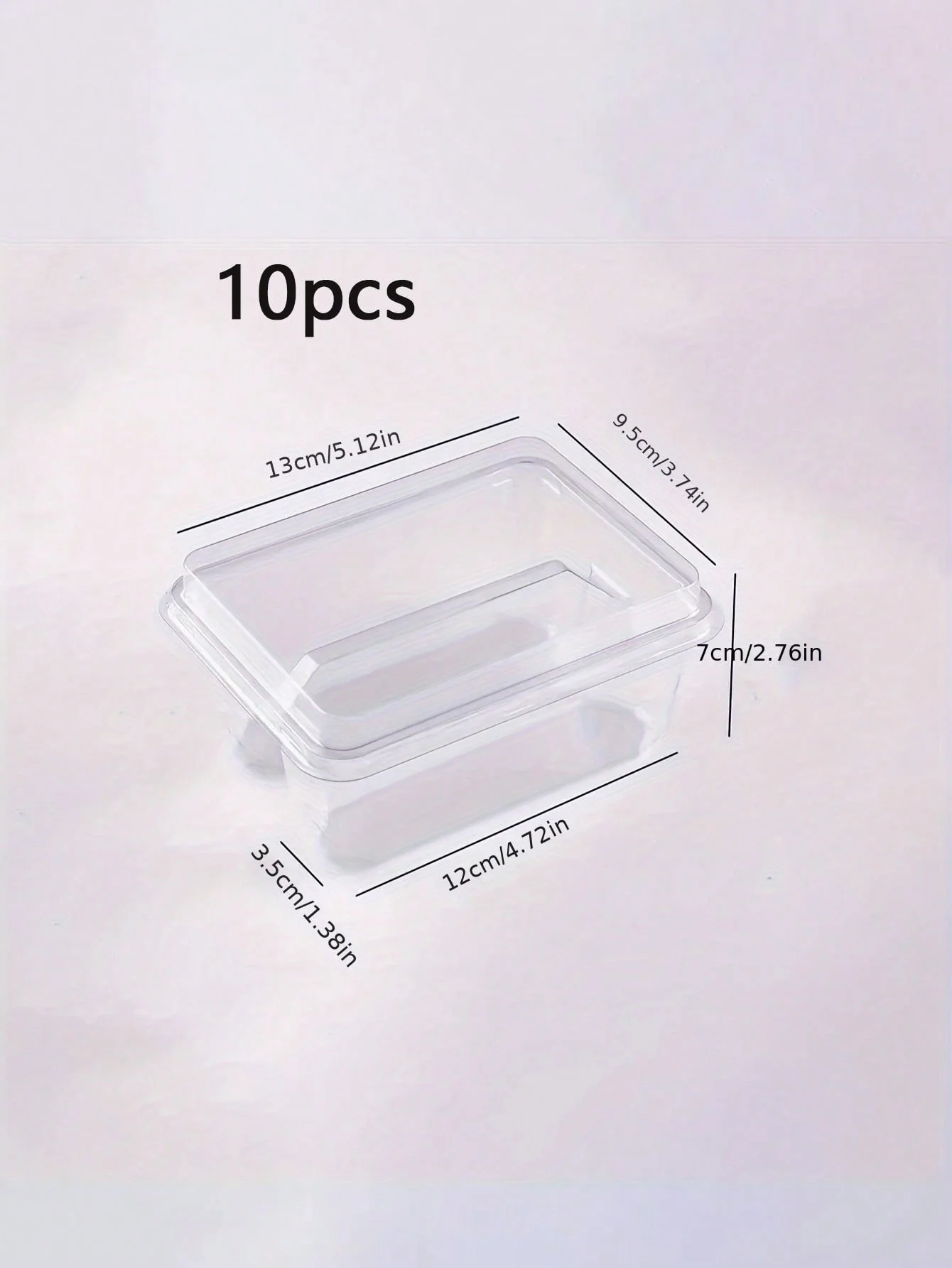 Sandwich-Verpackungsbox mit Doppelteilen, transparente, quadratische, trendige Einweg-Box für Brot und Toast, 10 Stück – Detail 3