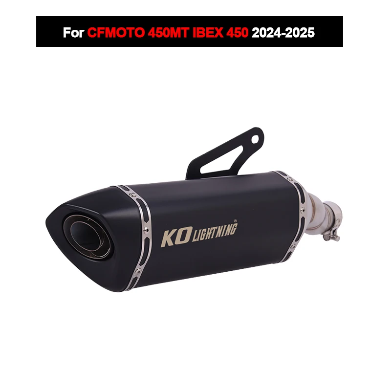 

Slip On For CFMOTO 450MT IBEX 2024-2025 Motorcycle Exhaust Escape System Middle Link Pipe Muffler Tailpipe Stainless Steel