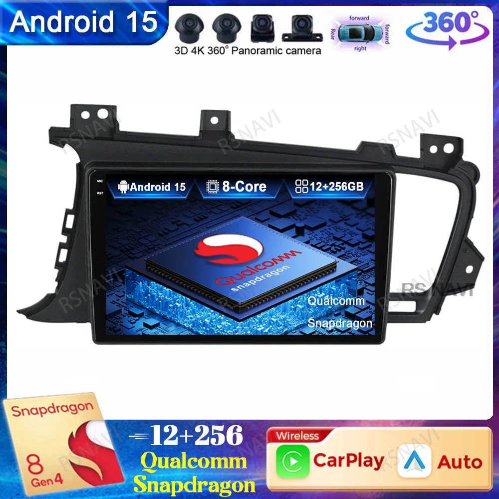 

Android 15 Car Radio For Kia K5 Optima 2011 - 2014 Qualcomm 5G WIFI Multimedia Viedo Player Navigation GPS Wireless Carplay Auto