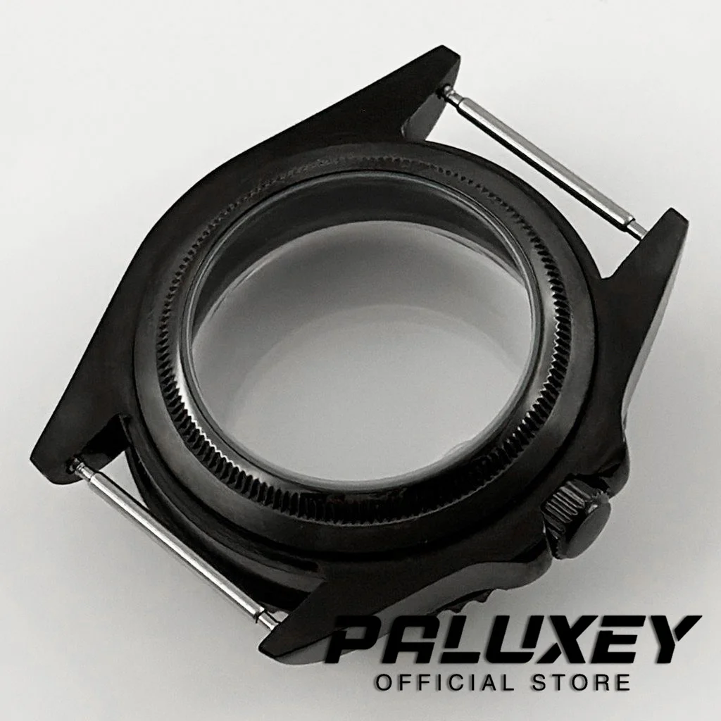 NH35 PVD Black 38MM SUB GMT Ceramic Insert Watch Case Fit NH34 NH35 NH36 NH38 ETA 2824 PT5000 Movement Watch Stainless Steel