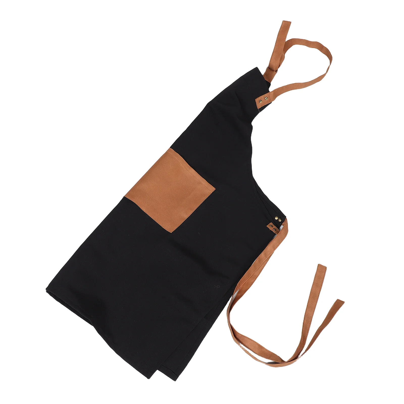 

Waterproof Canvas For Cooking Bbq Gardening Neck Strap Durable Oil Resistant Work Apron Black Adjustable Bib For Men Women