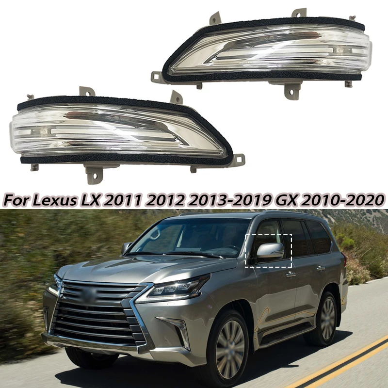 

For Auto LED Rear View Mirror Turn Signal Light Lamp For Lexus LX 2011-2019 GX 2010-2020 81740-60100 81730-60130 Car Accessories