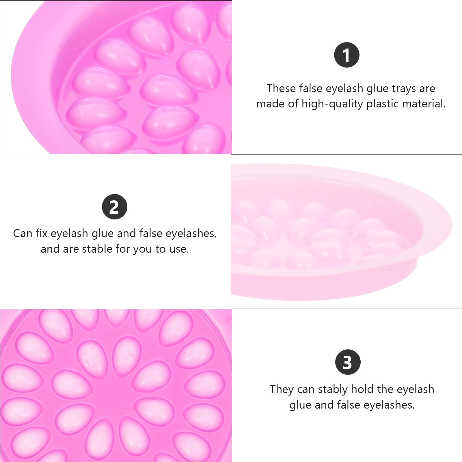 100 Uds herramienta de maquillaje soporte para injerto de pestañas bandeja fuerte para pestañas postizas con diseño a prueba de fugas para uso profesional de suministros de belleza