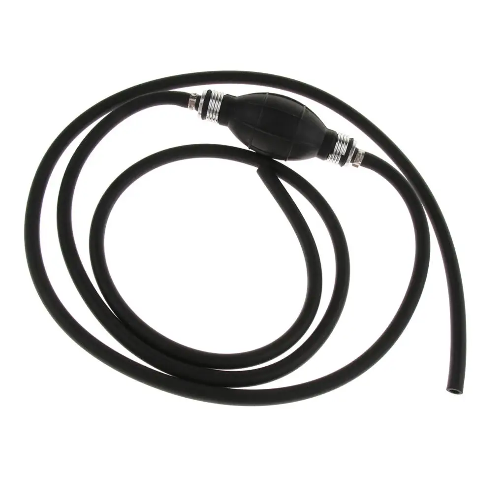 Fuel Transfer Hand Bulb Pump Manual Diesel Primer Assembly Rubber Aluminum Hose for Boats Cars Motorcycles