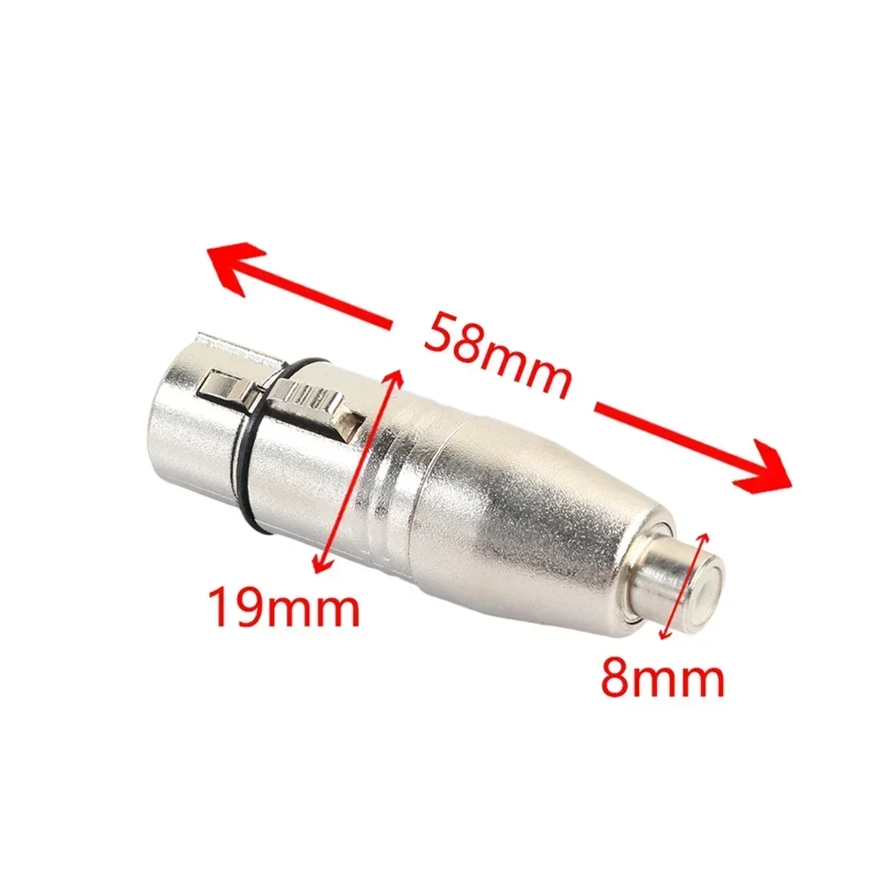 XLR fêmea para RCA fêmea macho áudio cabo adaptador, DJ microfone conector, Hi-Fi sinal de transferência para alto-falante microfone, 3 pinos