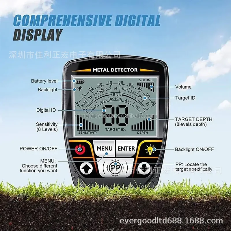 

2026 Metal Detector Metal Detector TX640 Gold Detector Gold Silver Copper Aluminum Underground Tool