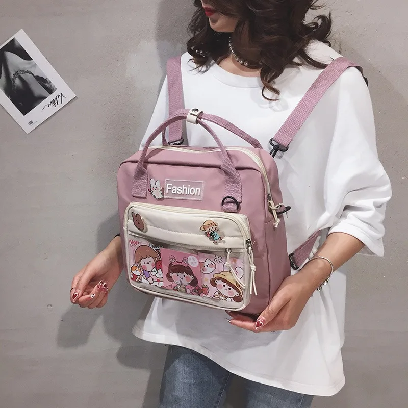 Girls Japanese Fashion Versatile School Bag Handbag Nylon Backpack Mommy Backpack Ladies Backpack Fresh Japanese Style