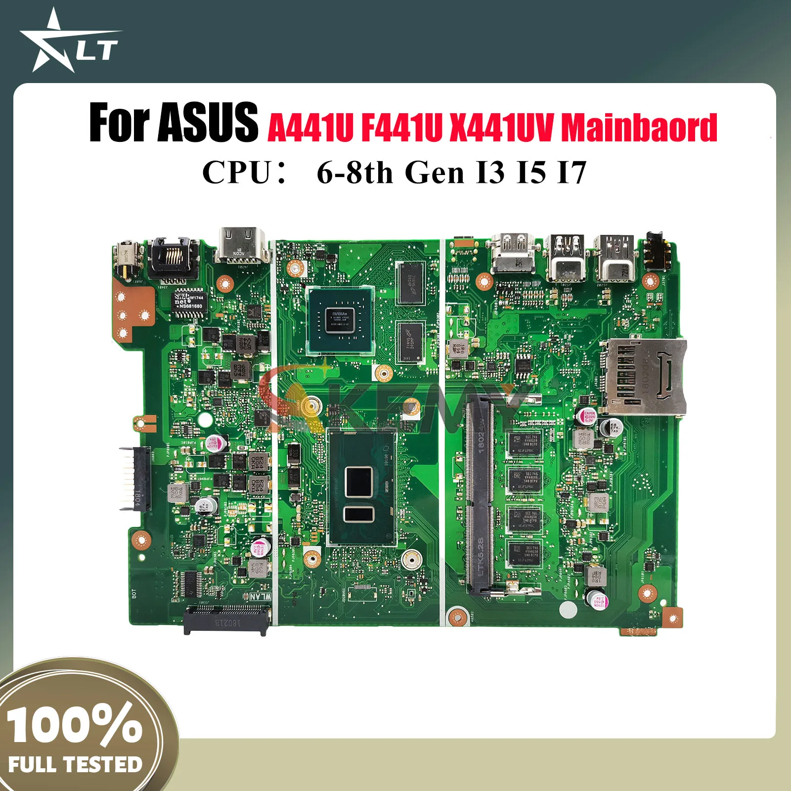 

Материнская плата X441UV для ноутбука ASUS A441U F441U X441UAR X441UVK X441URK X441UAK X441UBR X441U X441UB с процессором I3 I5 I7