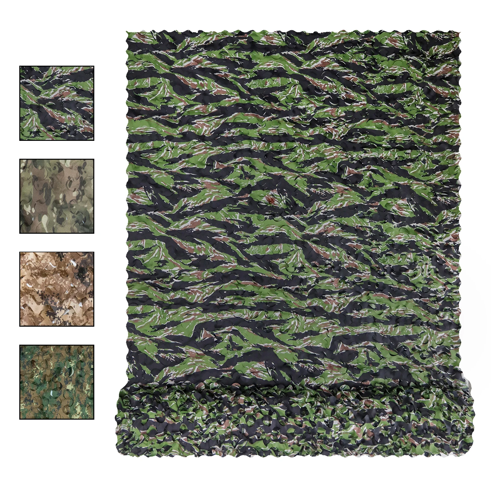 Tiger Stripe Camouflage Net, Bulk Roll Decoration, Sun Shade, Party Camping, 1.5m * 2, 3, 4, 5, 6, 7, 8, 9, 10m