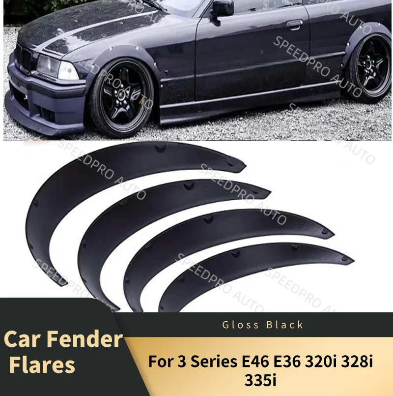 

Car Fender Flares For 3 Series E46 E36 320i 328i 335i Extra Wide Body kit Low Wheel Arches Splash Protector Guards Mudflaps