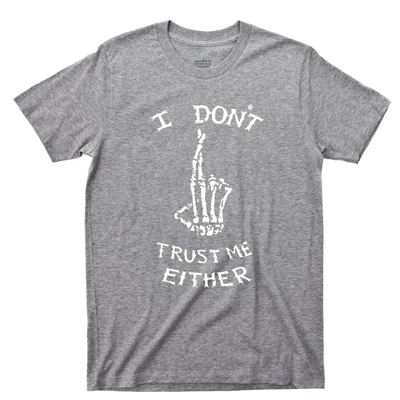 أنا لا تثق بي إما تي شيرت الهيكل العظمي أصابع عبرت لا مشكلة جيدة مريحة والشارع الهيب هوب مضحك ملابس للرجال #3