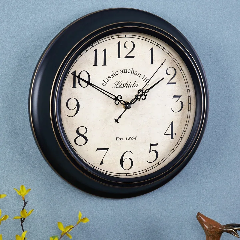 

Large Retro Silent Wall Clock Living Room Shabby Chic Creative Nordic Wall Watches Home Decor Relogio De Parede Gift Ideas FZ646